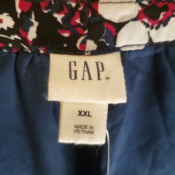 Gap LS smock waisted navy floral mini dress polyester size XXL - Picture 7 of 10